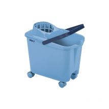 MERY - Seau avec roues et essoreur bleu 14 L