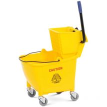Ulsonix - Seau essoreur à roulettes 32 l - Charriot de nettoyage Seau essoreur à roulettes