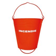 Seau Métal 'Incendie' 10L FORGES DE MAGNE Avec Poignée Rouge - 383150 - NEUF Déclassé