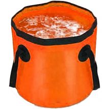 Yzmrbdqc - Seau Pliable Camping Stockage D'eau Portable Pliable Pied Baignoire Lavabo pour Voyage Randonnée Pêche Canotage(Orange 10L)