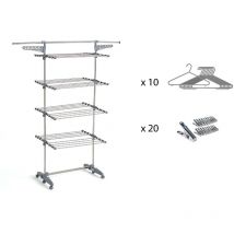 secadora de ropa 30m 4 niveles + accesorios - bat-tr-27s - kitchen move -