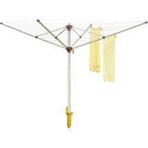 Juwel - Secadora rotativa Comfort Plus 600 (para 5-6 cargas de ropa, altura regulable 140-175 cm, incluye funda protectora, soporte para perchas, con