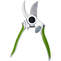Sécateur acier inox lames courbes 175 mm vert
