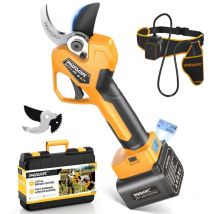 Swansoft - Secateur Electrique Professionnel, 45mm 25V 1150W 4Ahx2 Sécateur Électrique sans Fil avec Batterie pour jardin, vergers et vignobles,