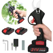 Sécateur Électrique Sans Fil Ultrixe Avec 2 X 1500 Mah Batterie 21v, Moteur Sans Balai, Sécateur Pour Jardinage, Sécateur Adapté Pour Jardins, 