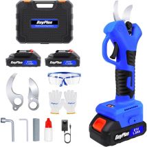 Sécateur Électrique, Sécateur de Jardin Sans Fil avec 2PCS Batterie, Cisailles Électriques Professionnels de 30mm de Diamètre Pour Branches de