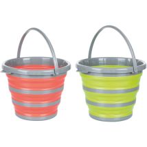 Secchio Pieghevole 10lt 32x24.5cm, 2 Colori Assortiti