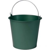 Secchio agricolo in plastica da 10 l, con manico in metallo, diametro 28 x altezza 24,5 cm, verde