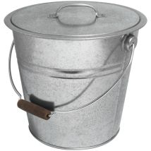 Secchio per cenere granulare o compost con coperchio 10 litri