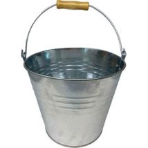 Domus - Secchio Acciaio Galvanizzato Lt 10 Cm 28X19 H.Cm 24 - 2 Pz