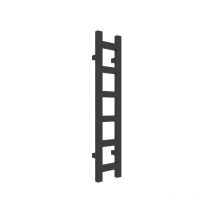 Sèche-serviette eau chaude noir de 1280mm de haut et 200mm de large - 260 Watt - EAS1280/200SXN
