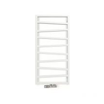 Matisère - Sèche-serviette eau chaude blanc de 600mm de haut et 500mm de large - 245 Watt - ZIG600/500ZXB