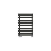 Matisère - Sèche-serviette eau chaude noir de 1360mm de haut et 520mm de large - 619 Watt - ROL1360/520TSXN