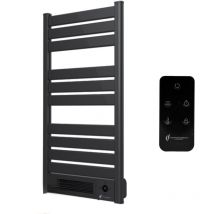 Sannover - Sèche-Serviette Electrique mural avec Soufflerie Omiros 2000 w Noir