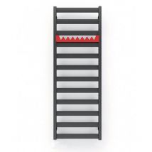 Sèche Serviette Radiateur-matisere - Sèche-serviette électrique noir de 1390mm de haut et 300mm de large - 400 Watt - VIV1390/300E8N
