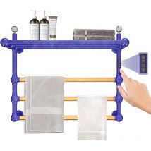 OihPaw Sèche-serviettes électrique - avec minuterie et réglages de température (30 à 60°C) - 50 W - Sèche-linge intelligent WiFi, commande tactile LED