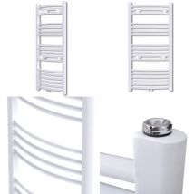 Sèche-Serviettes Chauffage Central Incurvés 500x1160mm + Connecteurs - radiateur sèche-serviettes - sèche-serviettes - Home & Living