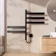 Sèche-serviettes Électrique 675×450 Mm,rotation 180° Chauffe Serviette Salle De Bain,sèche Serviette Intelligent À Température Constante Wifi,