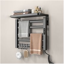 Sèche-serviettes Électrique 100w – Affichage Numérique – Étanche Ipx4 – Minuteur 1 À 9 Heures – Température Réglable 30 À 70°c