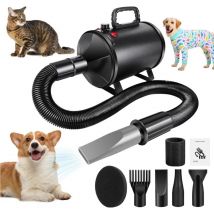 Séchoir à Chien 2800w Blaster Sèche Cheveux De Toilettage Pour Animaux Domestiques, Souffleur De Moto à Vitesse Variable, Manteau De Séchage Pour