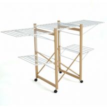Etendoir à linge pliable ushuaia Bois Aluminium 28m