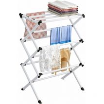 Memkey - Séchoir à Linge étendoir Pliable Étendoir séchoir à Linge Étendoir Linge Intérieur sur 4 Niveau, Séchoir à Linge Extensible Réglable, Grand