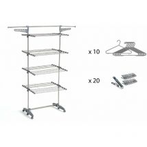 Etendoir à linge et accessoires EXTRA Gris Acier 30m