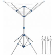 No Brand - monzana Séchoir à linge parapluie sur pieds étendoir à linge pliable aluminium 4 Bras 4 pieds réglable en hauteur