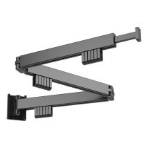 Feiyue - Séchoir à linge télescopique, étendoir à linge mural, étendoir à linge pliable (trois fois), gris