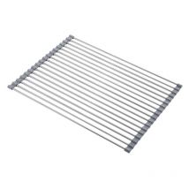 Ensoleille - Séchoir à Vaisselle Roll-Up, 100% sans bpa Pliable évier égouttoirs idéal pour Les Fruits, légumes, Assiette, Silicone recouvert d'acier