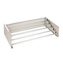 Séchoir Mural, Étendoir à Linge Mural, Étendoir, Montage Mural,Étendoir à Linge Pliable pour l'intérieur ou l'extérieur, 60 x 30 cm, Blanc