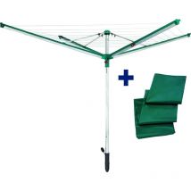Leifheit - Etendoir parapluie Linomatic 500 deluxe cover L.50 m