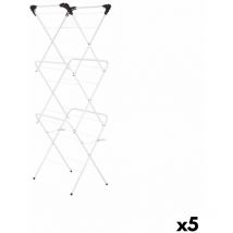 Kipit - Corde à linge pliante White Black 47 x 41 x 136 cm Vertical (5 unités)