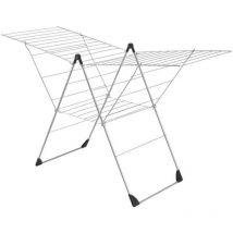 Tomado - Séchoir à linge Metaltex Vento 30 m Corde 110x177x67 cm Argent/Noir
