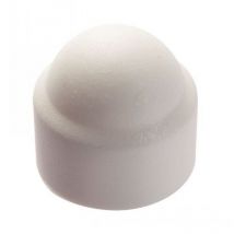 Weiße Sechskantmutter-deckel - Ral 9010 - Polyethylen M14 - Packung Mit 50