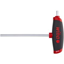 Stiftschlüssel mit Quergriff Set ComfortGrip Sechskant 6-tlg. mit Seitenabtrieb, mattverchromt 3,0 mm (45433) - Wiha