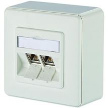 E-dat modul 2 Port ap Cat.6A, reinweiß 1309120002-E - Metz Connect