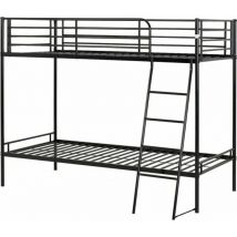 Brandon 3 Feet Bunk Bed - L128 x W197 x H160 cm - Black
