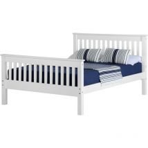 Monaco 4ft Bed High Foot End in White