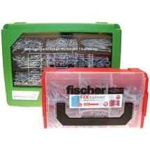 SECOTEC 118500217 Fischer - Set di tasselli e viti, colore: Verde/Rosso