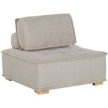 Section de Canapé Capitonné 1 Place En Tissu Polyester Beige Pour Votre Salon Moderne Scandinave ou Moderne Tibro Beliani