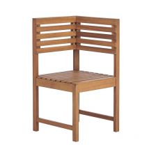 Mobilier de Terrasse Modulable 1 Chaise d'Angle en Bois d'Acacia Treia