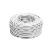 Section de câble électrique unipolaire FS17, 1,5 mm2, couleur blanche, écheveau de 50 m