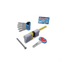 Cilindro sagomato evo K1 3100-Q pomolo Securemme ott.nich.satin chiavi 5 mm 60 30+30