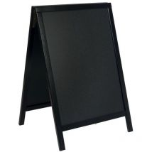 Securit Duplo Pavement Chalkboard with Lacquered Black Pinewood Frame 850x545x44