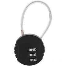 ZVD - Security Padlock, Combination Lock Code Padlock Travel Padlock with Steel Cable 3 Digits Luggage Padlock for Suitcases and Backpacks aquarium