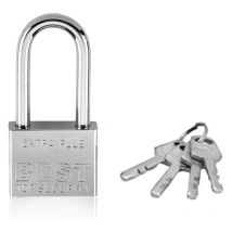ZVD - Security Padlock, Key Padlock 40mm Long Shackle Padlock for Gym Locker Shed Garage Fence
