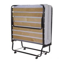 Sedac - Lit dappoint pliant 17 lattes 90x190cm + Matelas mousse 10 cm