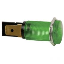 Kontroll-lampe - rund - grün - 220 v - 14 mm