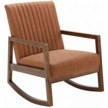 Wahson Office Chairs - Sedia a Dondolo in Pelle Poltrona a Dondolo Imbottita per Allattamento Poltroncina per Soggiorno, Marrone
